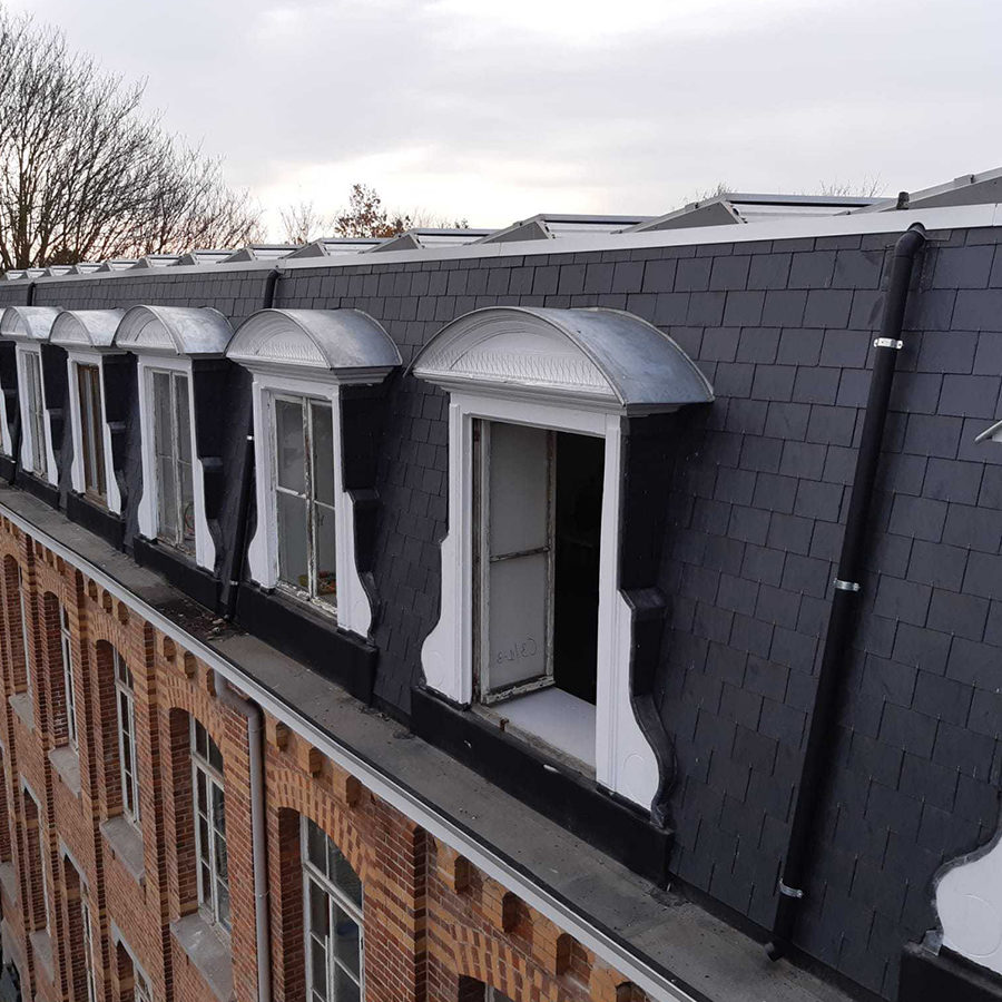 Ecole Sainte-Bernadette - toiture inclinée - ardoises